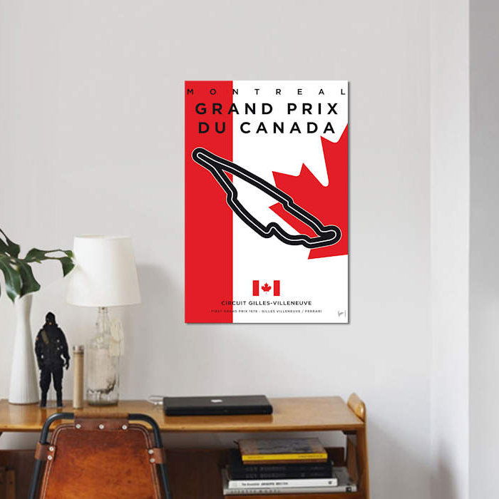 Impression sur toile, "Minimal Movie", "Formule 1", H 26 po x l 18 po x P 1,5 po, Toile tendue, Pas de tapis