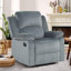 Fauteuil inclinable manuel rembourré en microfibre Nikodemos-1530999297