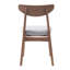 Ensemble de 4 chaises de salle à manger compactes et compactes, dossier courbé en bois d'hévéa pour la maison de cuisine-1436215769