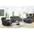 Relaxing 3 Chenille With Reclining And A Convenient Drop Down Table Grey Recliner Design