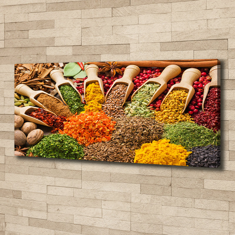 Colourful Spices - No Frame Print on Canvas