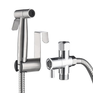 Toilette de pulvérisateur avec tuyau en acier inoxydable et siège de bidet allongé