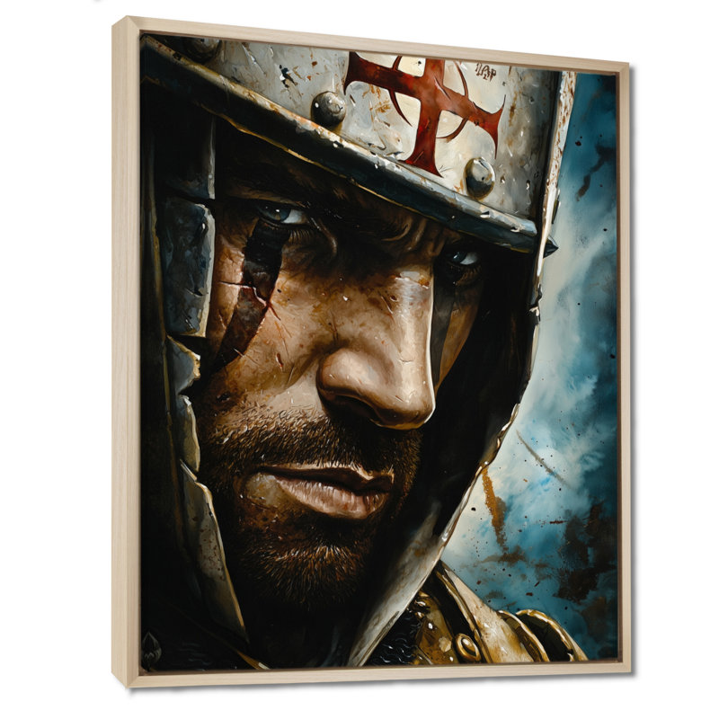 Les Saintes Croisades, les Militaires, Reproduction avec cadre flottant, Crème, crème, H 20 po x l 12 po