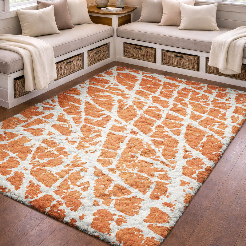 Tapis craquelé de première qualité ADS501, Orange, 10 pi x 14 pi