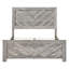 Grand lit à panneau rustique gris, mobilier de chambre à coucher en bois, tête de lit, rails, sommier / sommier tapissier avec détails requis-1487166960-1487166927