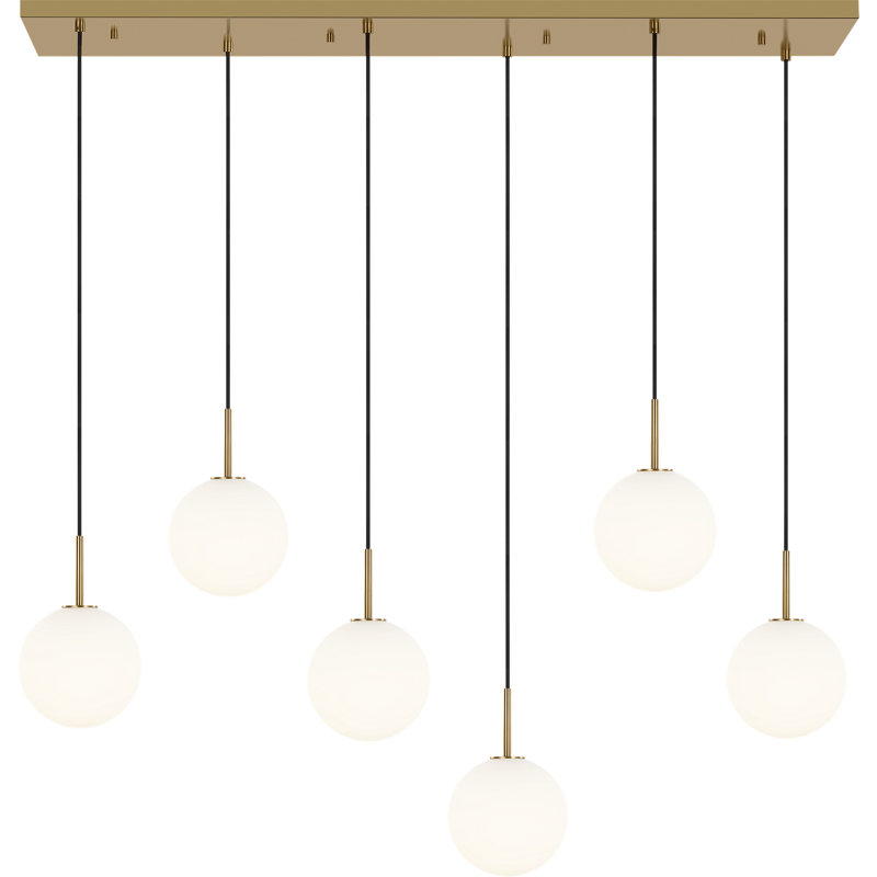 Richard June Modern Sorelle Chandelier, 48.35, Estate Brass