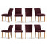 Chaise de salle à manger rembourrée en lin 18,5 po (ensemble de 8)