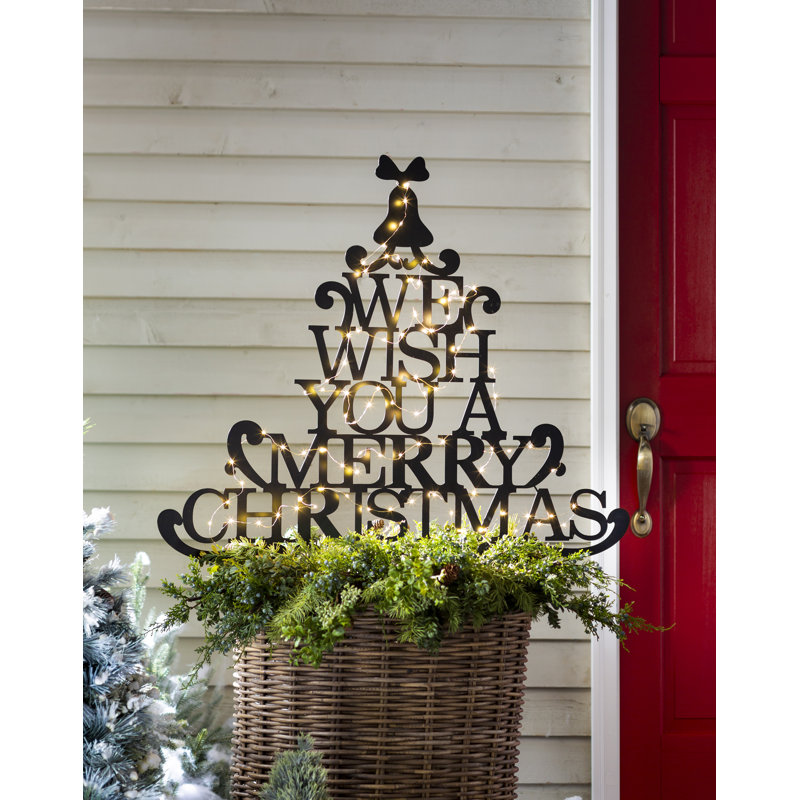 Piquet de jardin Quaker Merry Christmas Wishes