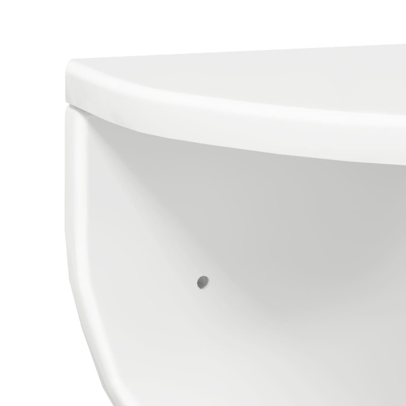 Floating Shelf, 24cm H x 48cm W x 24cm D, High Gloss White