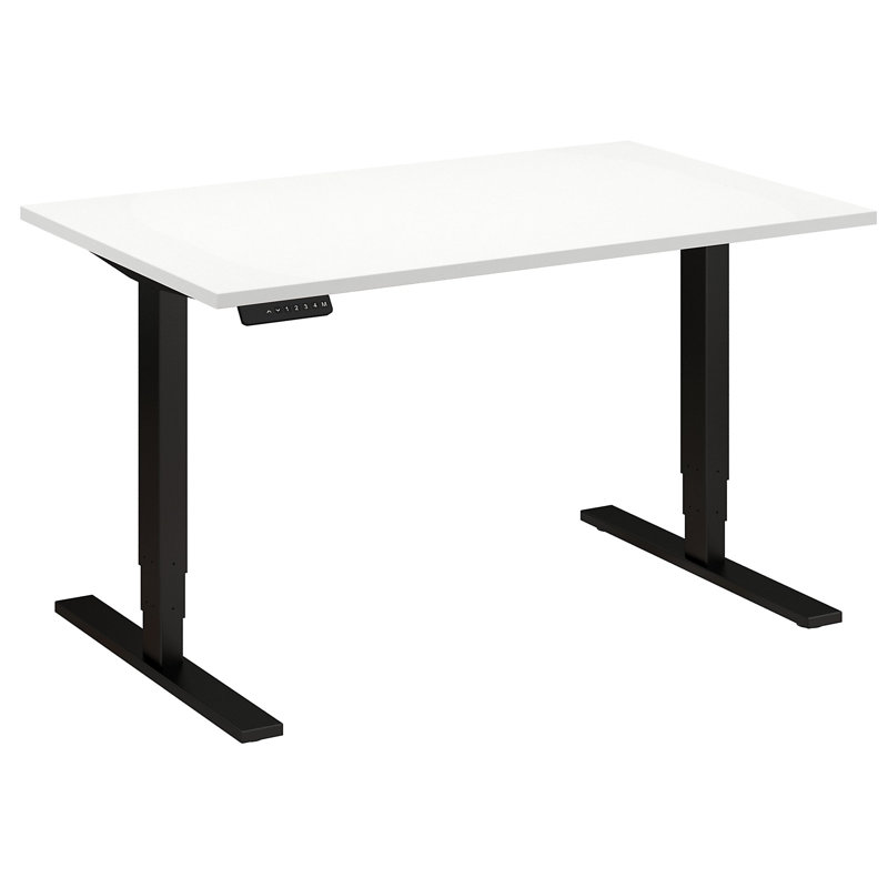 Bureau debout à hauteur ajustable Move 80 Series, H 51 po x l 48 po x P 24 po, Blanc / noir