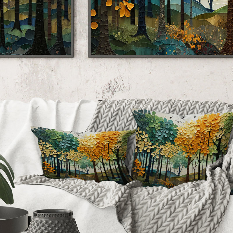 Coussin Orange Orange Trees