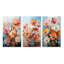 «Light Color Zinnias Flowers Collage», 3 pièces sur toile-800155256-800155259