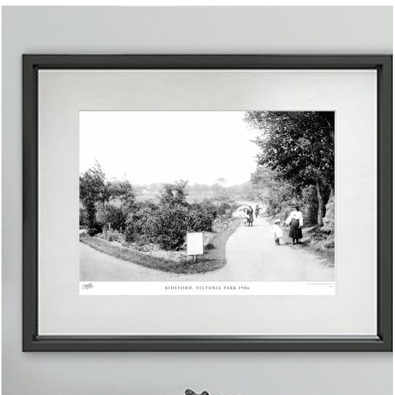 Bideford, Victoria Park 1906 - Single Picture Frame Print, 60cm H x 80cm W x 2.3cm D