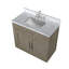 Design moderne 36 po X P 22 po D Ensemble de meuble-lavabo simple avec comptoir en marbre de Carrare et robinet-961114603