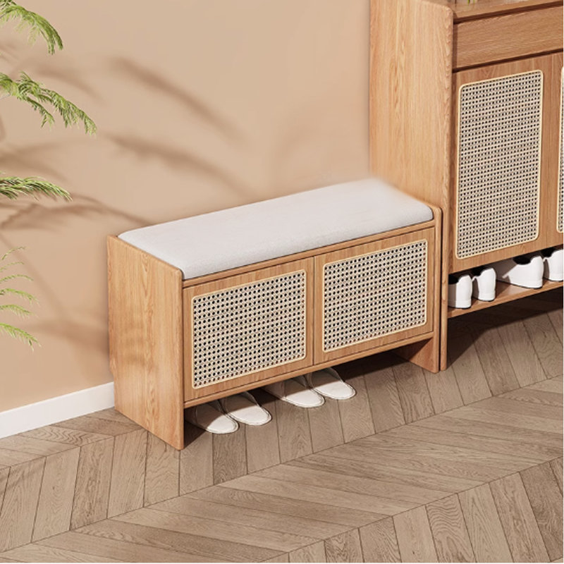 Petit banc à chaussures en bois massif