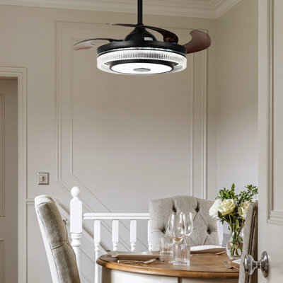Sueanne 42'' Ceiling Fan with LED Lights and retractable fans