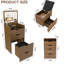 Meuble-lavabo 3-en-1 avec éclairage de bureau et tabouret confortable