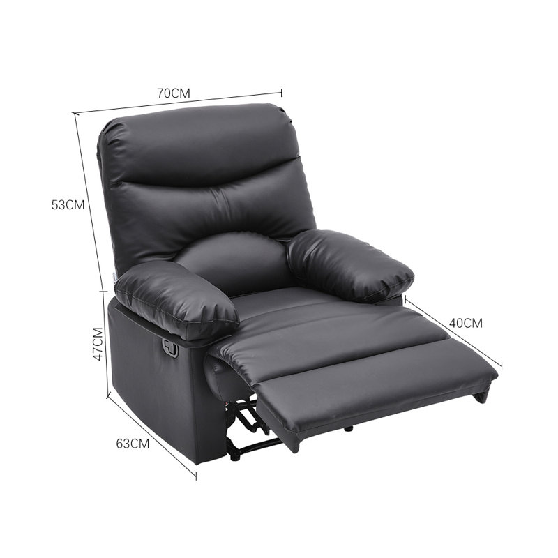 Faux Leather Manual Swivel Recliner