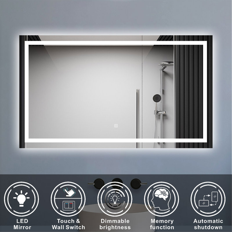 Charolet Rectangle Mirror, 80cm H x 110cm W