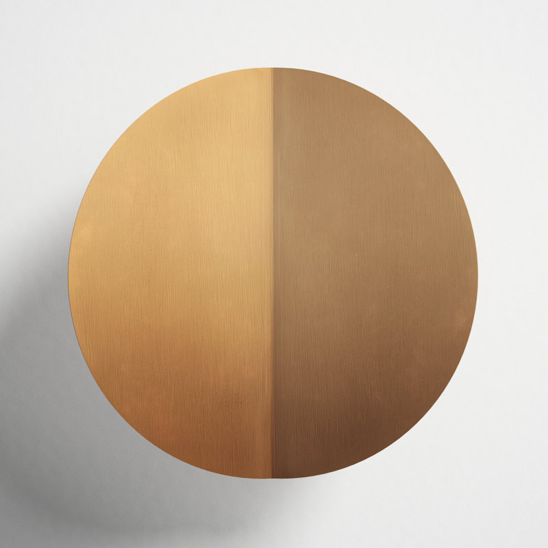 Keef Steel LED Flush Mounted Sconce, Burnished Brass, Burnished Brass