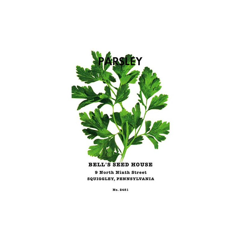 Publicité rétro parsley, H 42 po x l 28 po x P 1,5 po