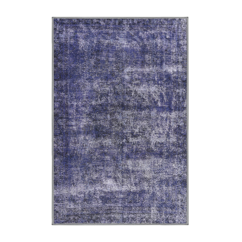 Tapis 100% Mid-Century moderne 1860 lavable à la machine, Rectangle 4 pi x 6 pi