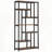 Seven-Tier Industrial Etagere Bookcase with Staggered Shelves-1643249920