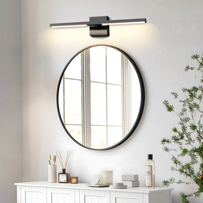 Bathroom Vanity Light, 24in Modern Dimmable LED Wall Mount Mirror Light, 350 Degree Rotatable Detachable Makeup Light with Remote Memory Function