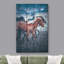Courir, chevaux, rétro, effet de bois, panneau, chevaux au galop, décor numérique, ferme, faune rustique-101090732-101090733