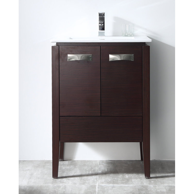 Mtmere 24'' Single Bathroom Vanity with Ceramic Top
