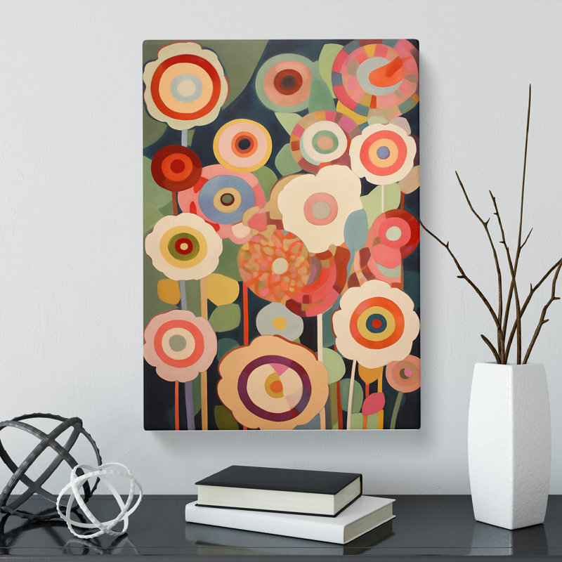 Astle Flowers Orphism Design Vol.12 - Wrapped Canvas Print, 50cm H x 35cm W x 3cm D