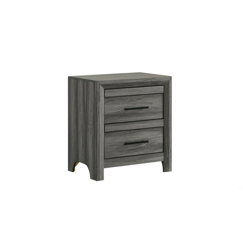 Table de chevet 2 tiroirs en bois