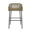 Tabourets de bar de patio confortables, style moderne de corde en métal pour la maison extérieure