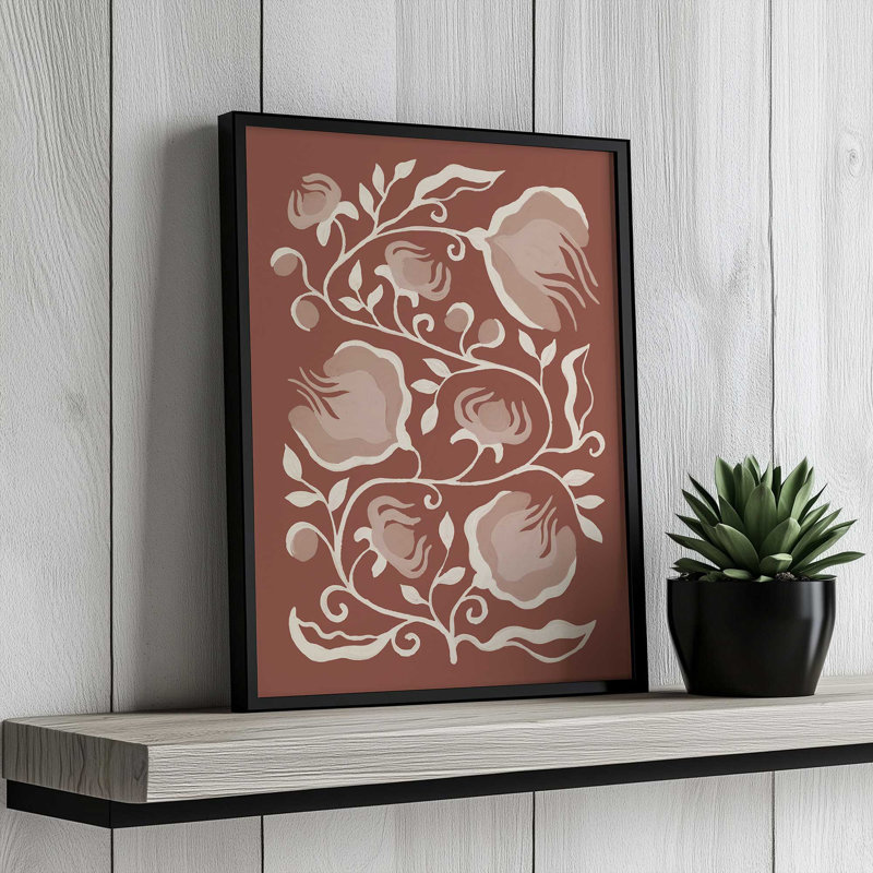 «Illuminated Floral I» par Yvette St. Amant, reproduction d'art, 18 W x 24 H, Black, Framed Print