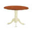 L'ensemble de table de salle à manger 5 pièces comprend une table de cuisine ronde avec Dropleaf et 4 chaises de salle à manger rembourrées en similicuir de 42 po x 42 po, brun selle-1163391558-1107656548