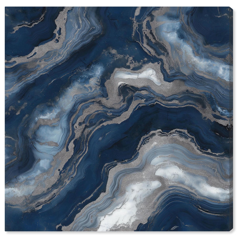 «Deep Sea Geode I», art mural sur toile , Toile tendue, H 20 po x l 20 po