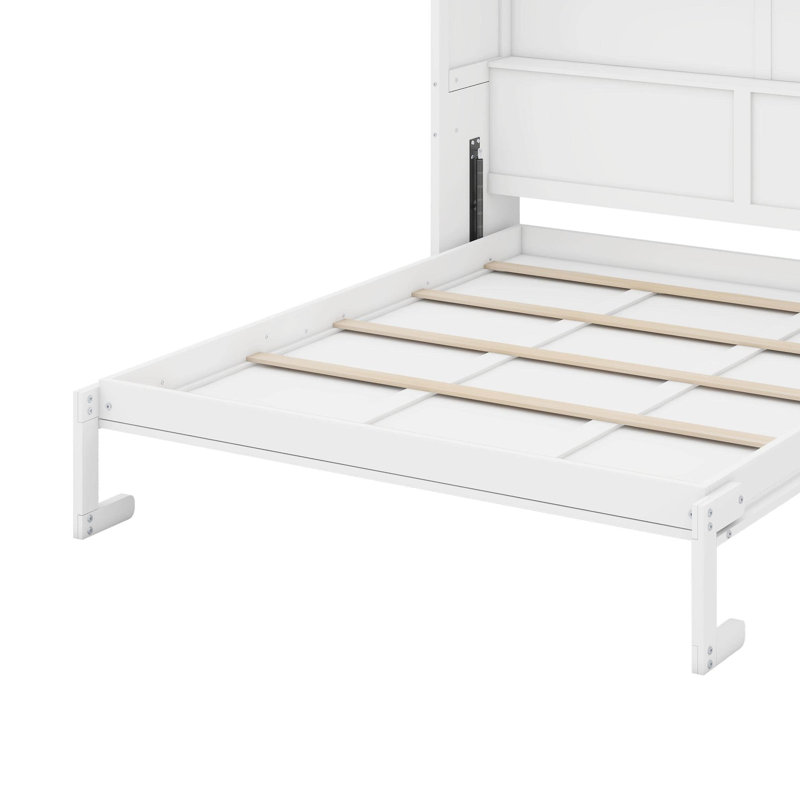 Lit escamotable double avec tablettes