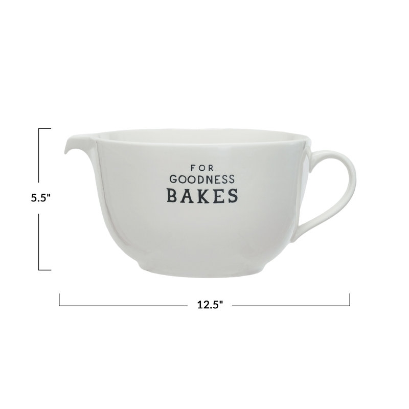 "For Goodness Bakes" Stoneware Batter Bowl