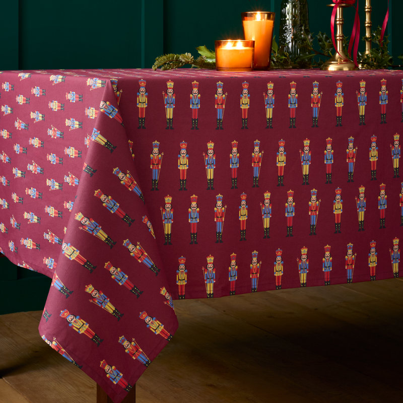 Christmas Nutcracker Cotton Table Cloth, 137x229cm