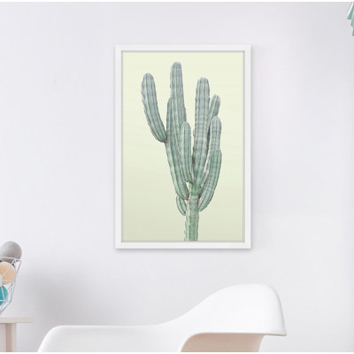 «Lone Cactus», reproduction de photo encadrée