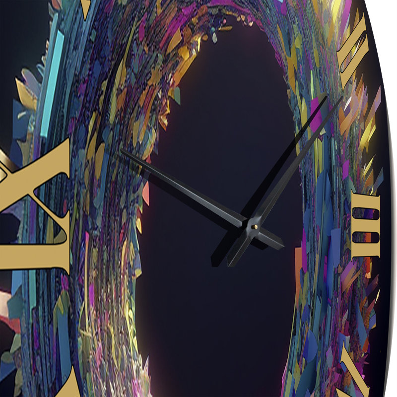 Neon Spirited Eternity Metal Wall Clock, Medium
