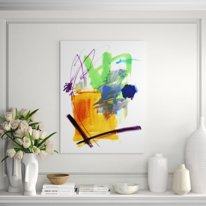 Candy Burst II Painting by Guseul Park, 53" H x 40" W, Image Brush Gel