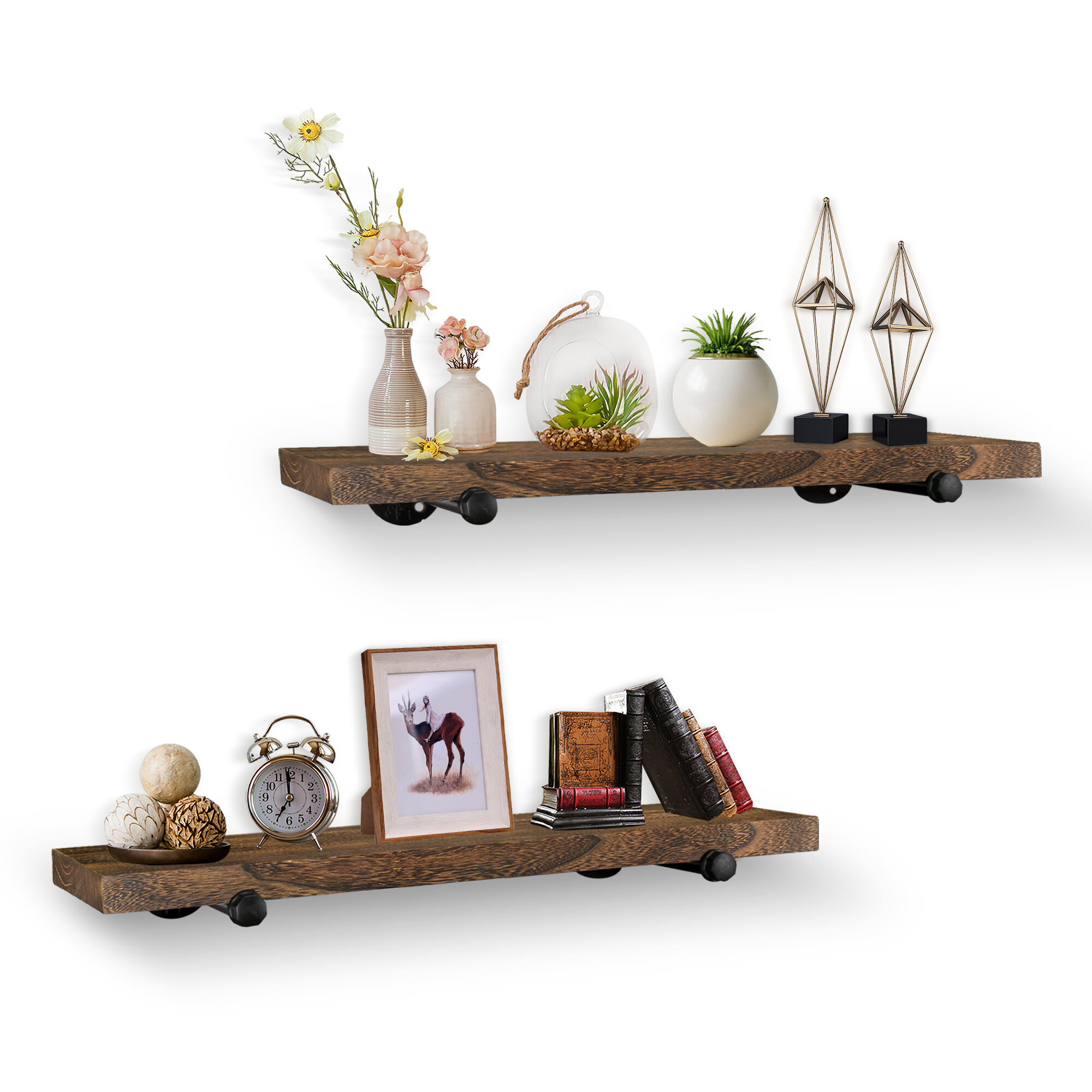 Ayansh 2 Piece Alder Floating Shelf