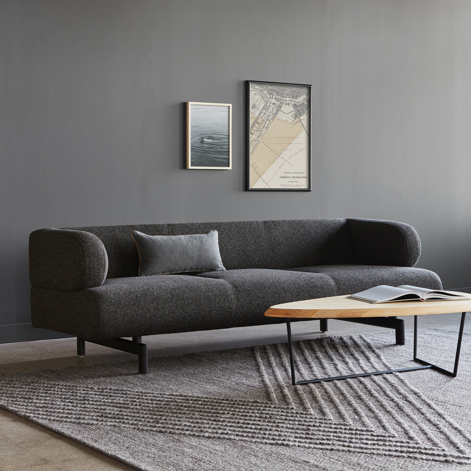 Soren 84'' Upholstered Sofa, Funfetti Galaxy Polyester