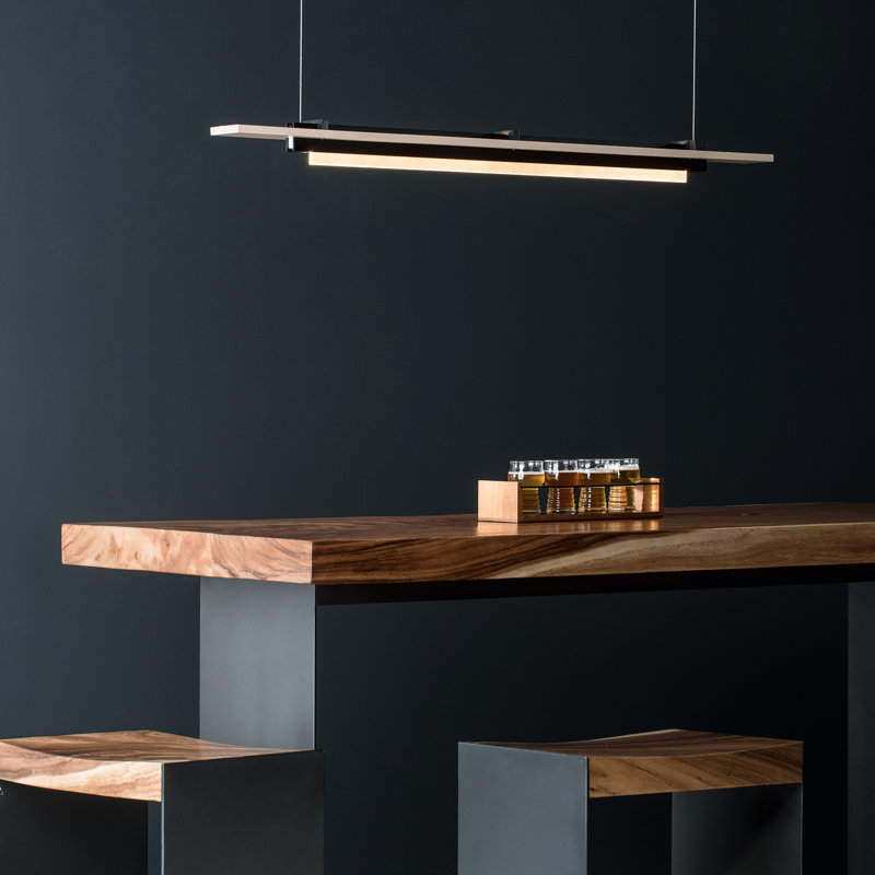 Plank LED Pendant, Black, Black