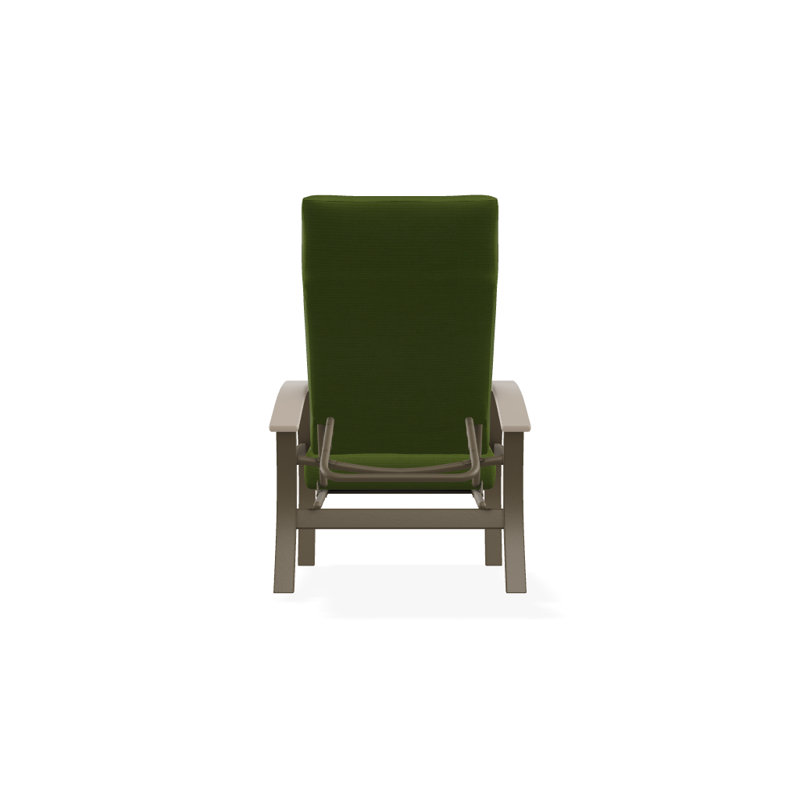 Chaise de patio inclinable avec coussins Askar, Bois de plage texturé, Mélange indigo, Désert P60