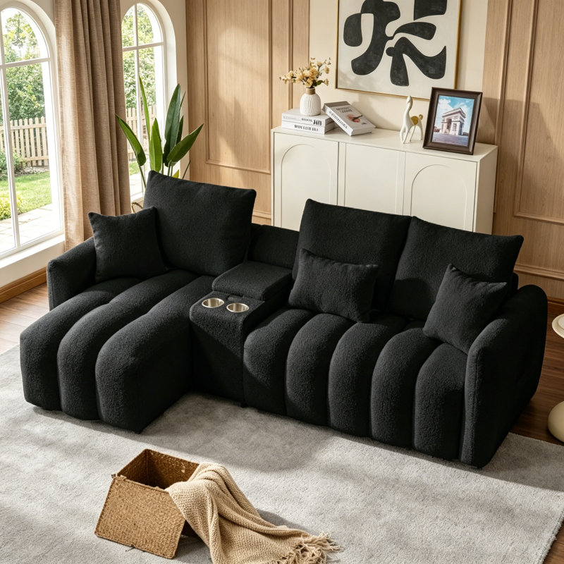 91.7" Teddy Fabric Sofa