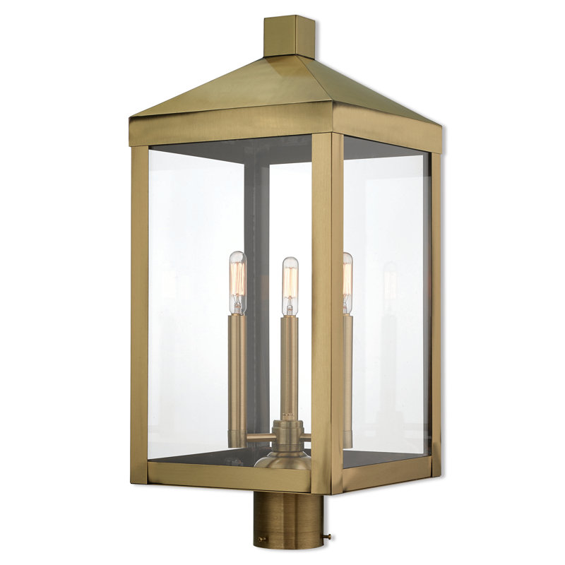 Bartek Transparent Lantern Head, Antique Brass
