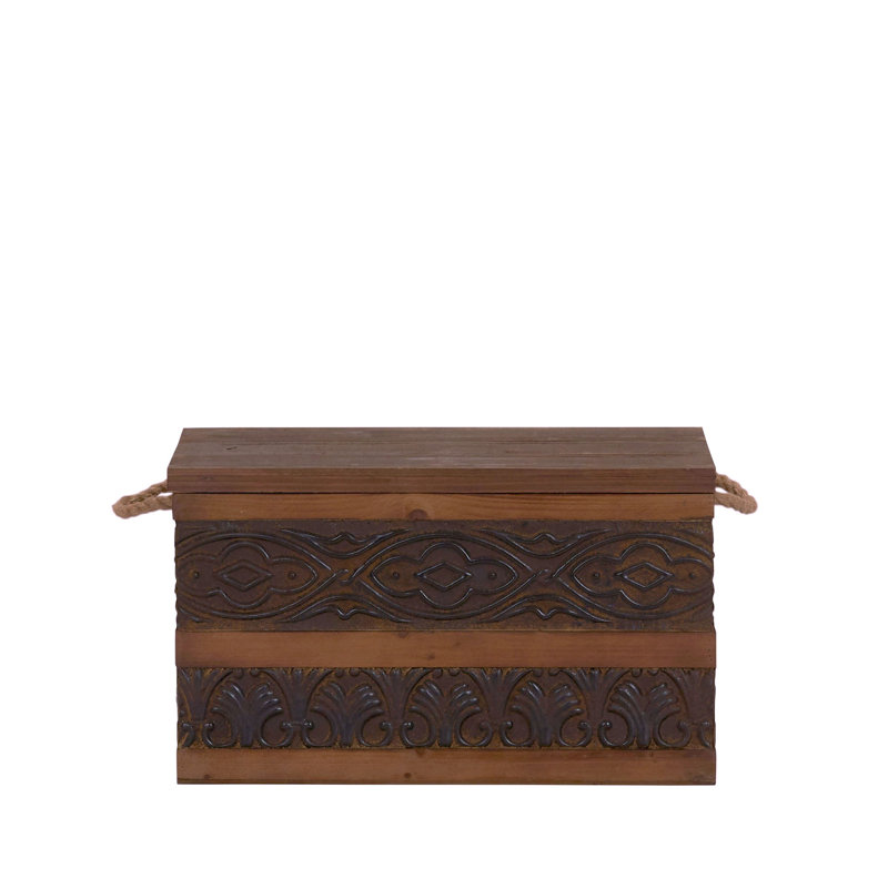 Wood Trunk Small, 13.88" H x 23.5" W x 13.25" D
