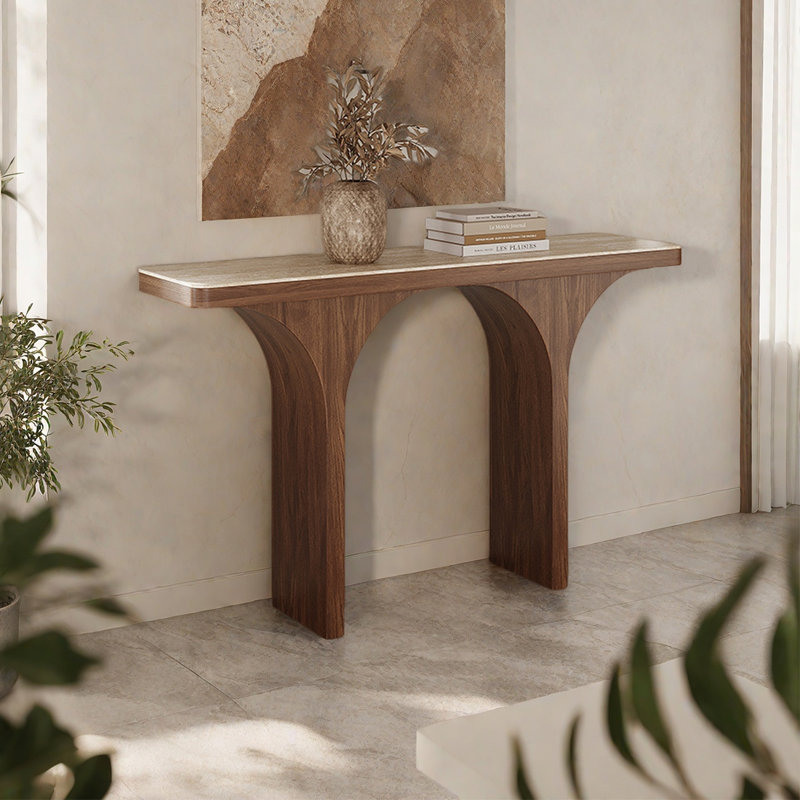 Modern creative arched console table, 33.46" H x 55.12" W x 13.78" D